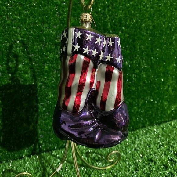 Christopher Radko Western Boot Ornament Red White and Blue, about 5.5 inches - Picture 2 of 7